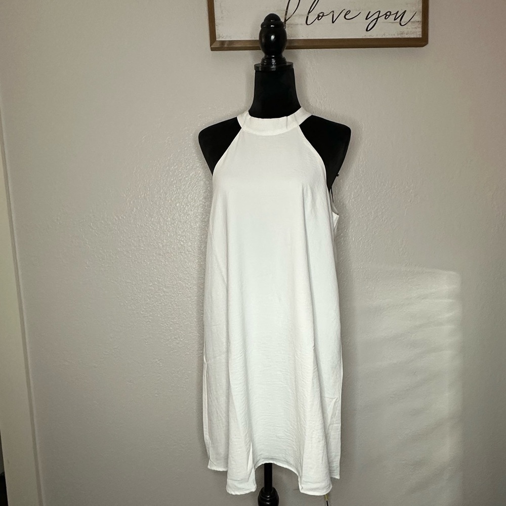 NWT Revolve Three Eighty Two halter dress- med- white